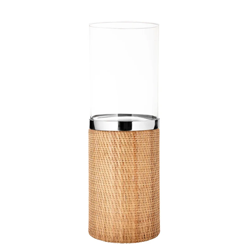 Windlicht – Rattan-Design, Glaseinsatz, Natürliche Optik - Catania | Fink Living