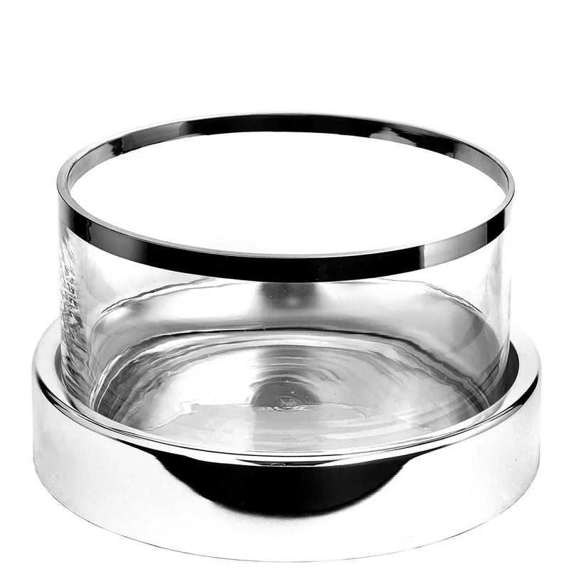 Windlicht – Platin-Dekor, Glaseinsatz, Elegante Form - Empire | Fink Living