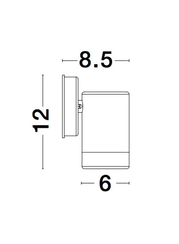 Limbio Außenwandleuchte H 12cm GU10 Down IP54