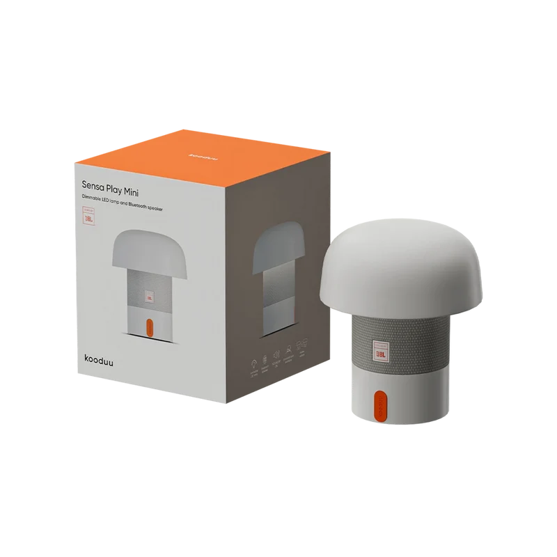 Lautsprecherleuchte mit tragbarem Design, dimmbarem LED-Licht und Kunststoffgehäuse – Sensa PLAY Mini | Kooduu