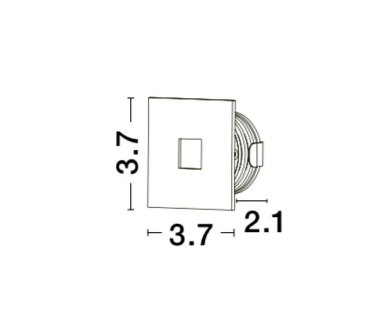 Passagio LED Außenwandeinbauleuchte Quadratisch 3000K Weiß IP54