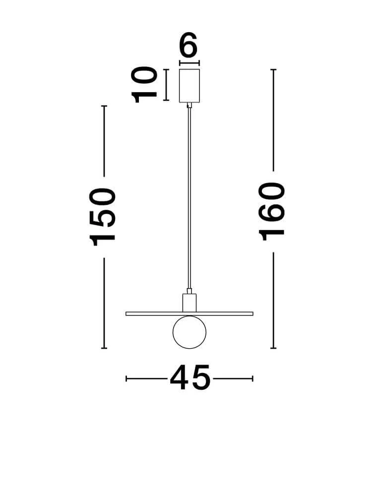 Vrahos Pendelleuchte G9 Ø 44,5cm Beton Rot