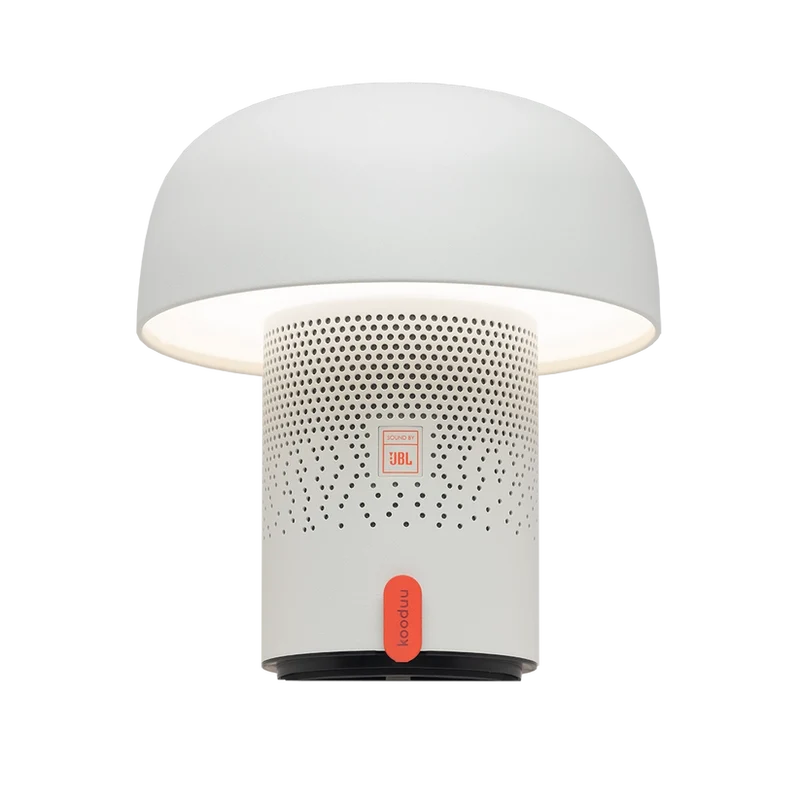 Lautsprecherleuchte mit pilzförmigem Design, dimmbarem LED-Licht und Ladestation – Sensa PLAY | Kooduu