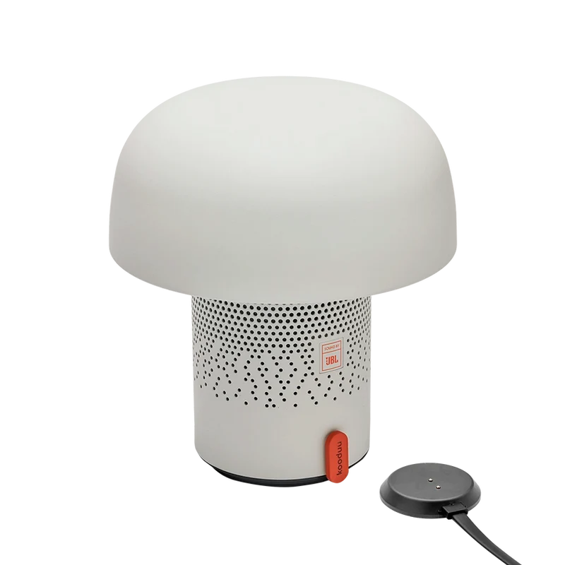 Lautsprecherleuchte mit pilzförmigem Design, dimmbarem LED-Licht und Ladestation – Sensa PLAY | Kooduu