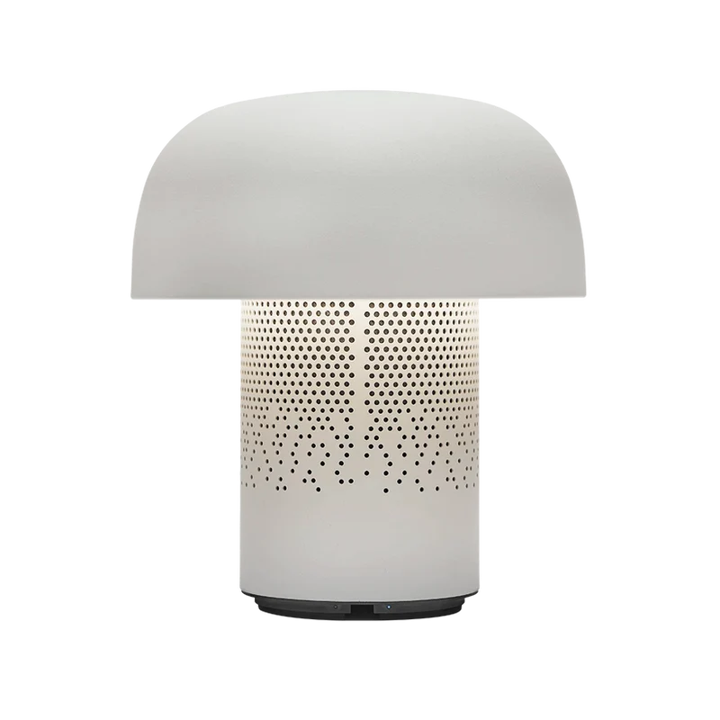 Lautsprecherleuchte mit pilzförmigem Design, dimmbarem LED-Licht und Ladestation – Sensa PLAY | Kooduu