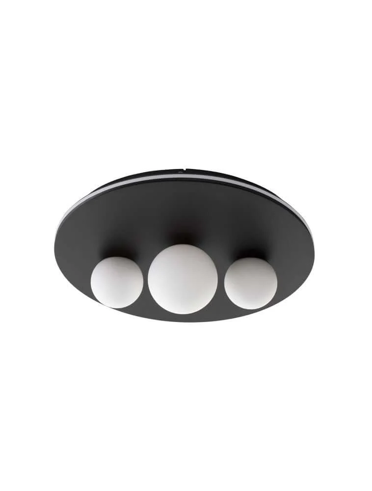 Velna LED Deckenleuchte 3-flammig Ø 49,5cm 3000K Schwarz