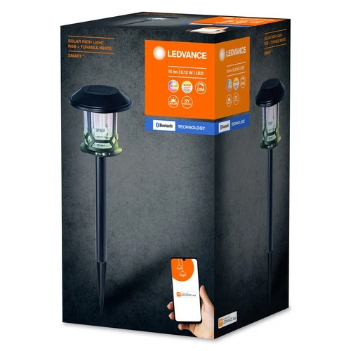 LEDVANCE SMART+ Garten Bluetooth Solar Erdspieß, schwarz