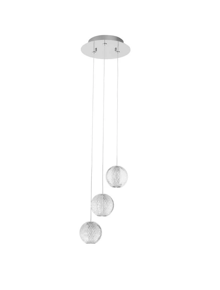 Brillante LED Pendelleuchte 3-flammig Ø 22cm 3200K