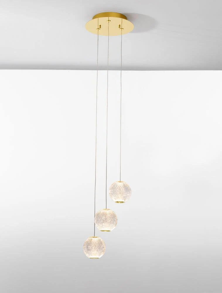 Brillante LED Pendelleuchte 3-flammig Ø 22cm 3200K