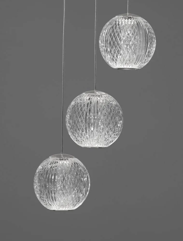 Brillante LED Pendelleuchte 3-flammig Ø 22cm 3200K