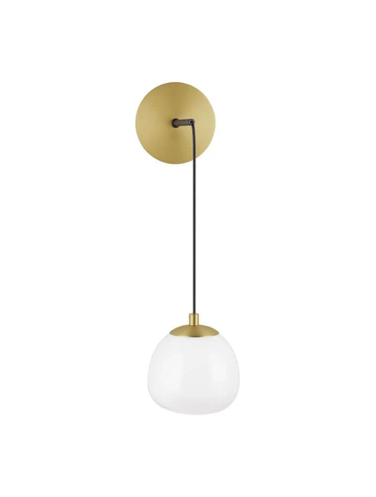 The Egg Wandleuchte Gold, Weiß, Schwarz