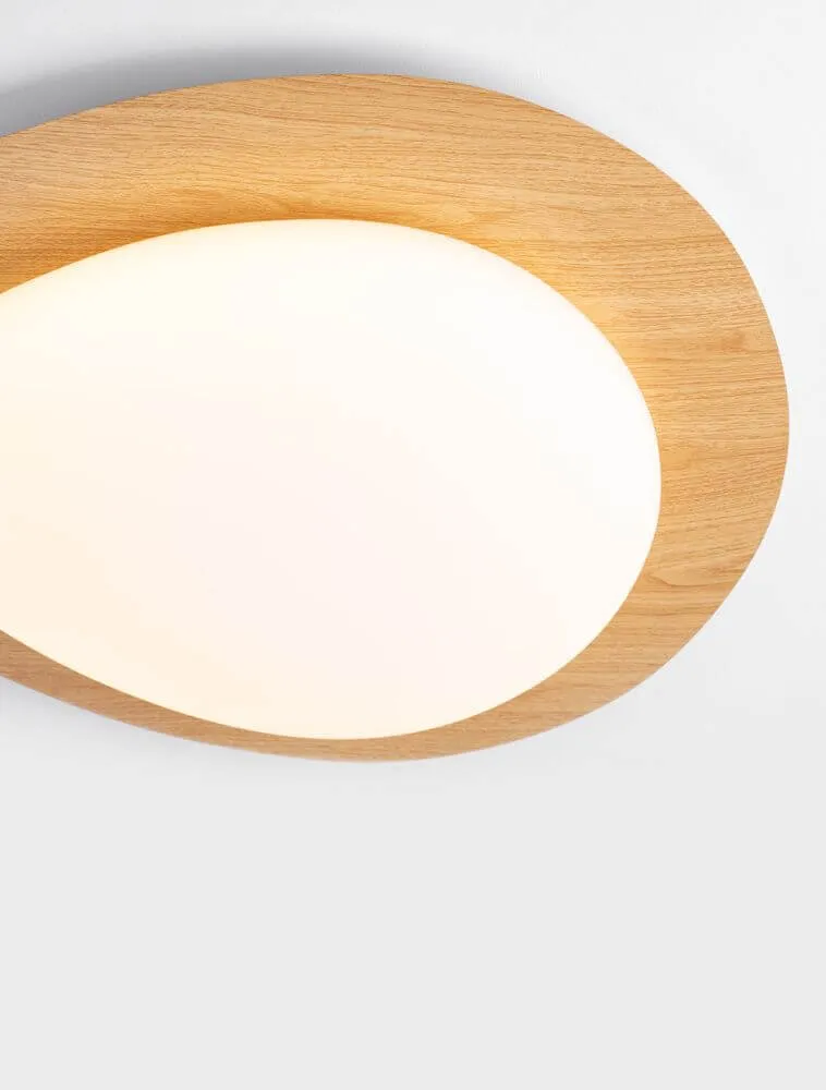 Nimbus LED Deckenleuchte 3000K Holz, Weiß