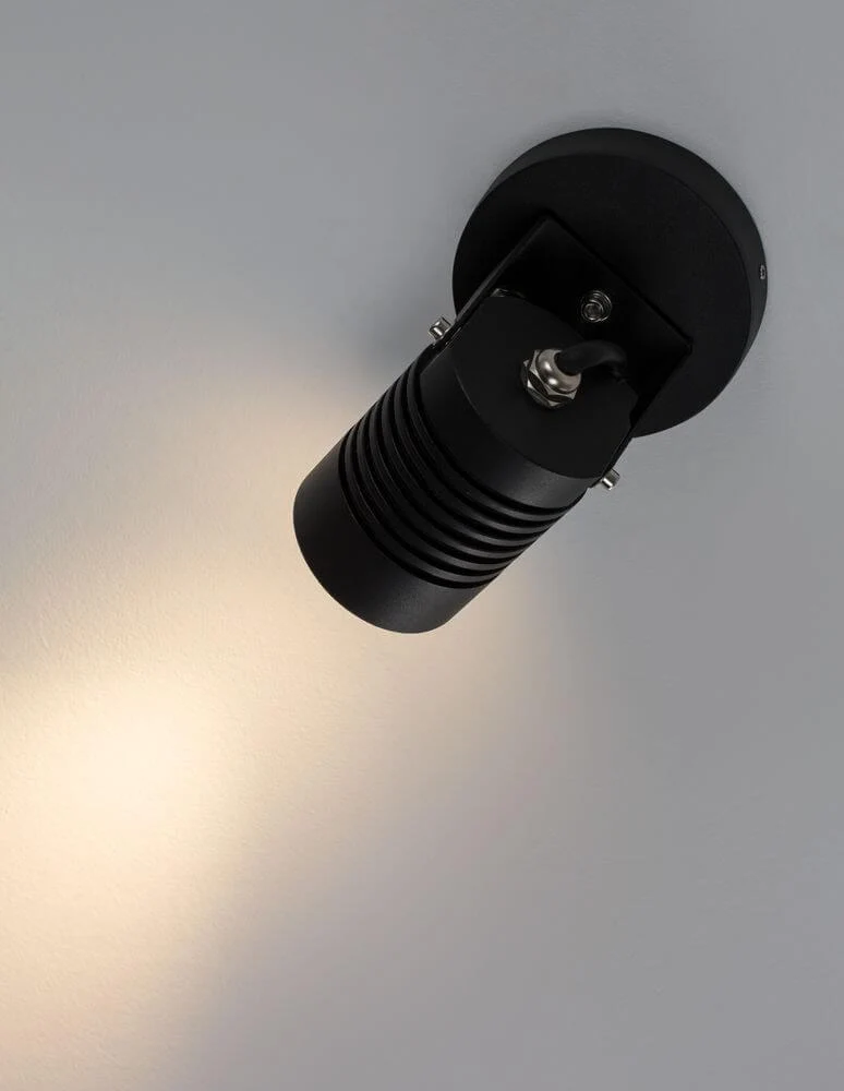 Fend LED Außenwandleuchte Base Hoch 3000K Schwarz IP65
