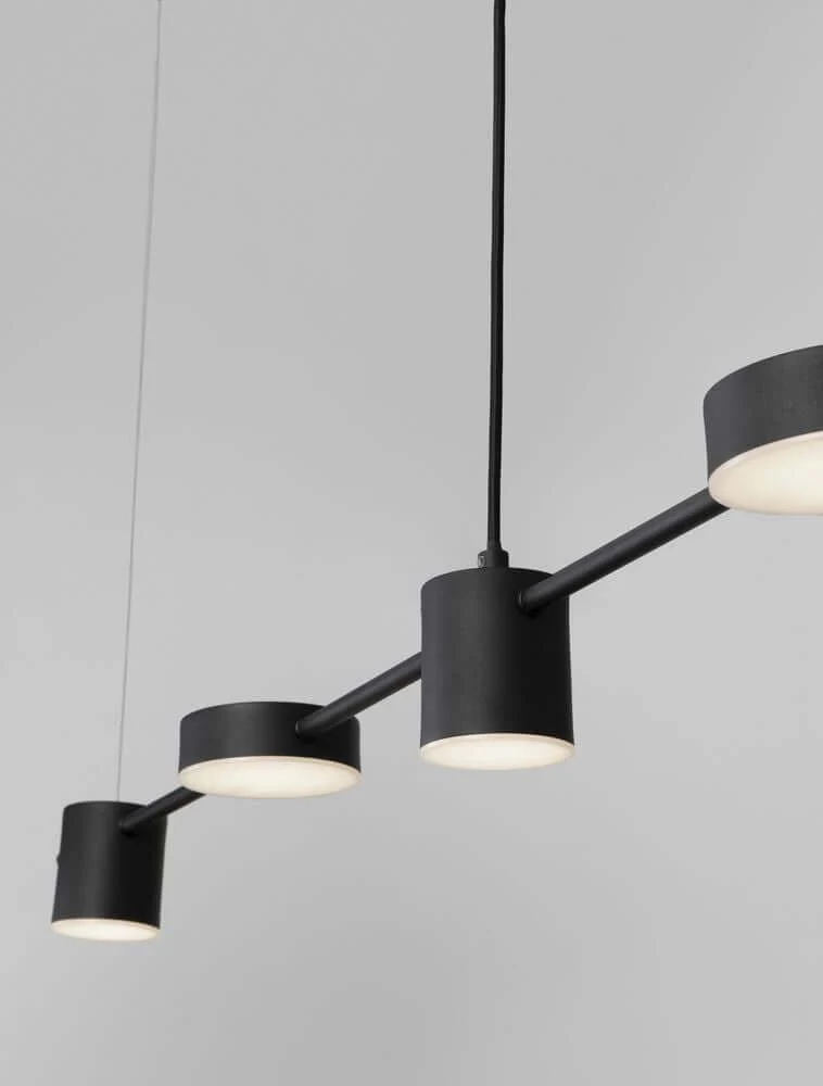 Nordik LED Pendelleuchte 5-flammig 3000K Schwarz