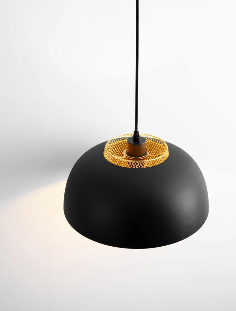 Sqube Pendelleuchte Schwarz, Gold