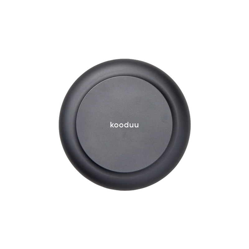 Windlicht aus Glas und Aluminium mit modernem Design und LED-Kerzen-Kompatibilität, Rauchgrau – Glow 08 | Kooduu