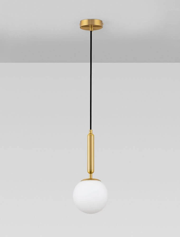 Monet Pendelleuchte Ø 15cm Gold, Weiß