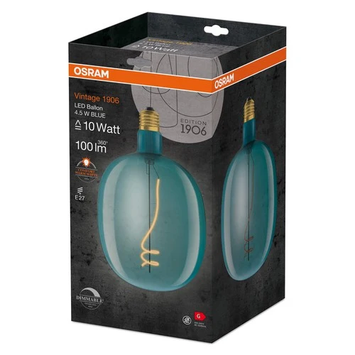 OSRAM Vintage 1906 LED-Lampe, Blaue Tönung, 4,5W, 100lm