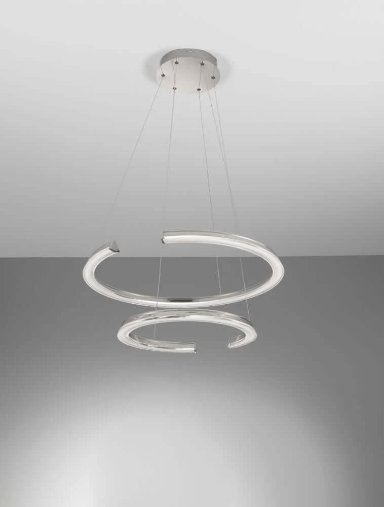 Elmo LED Pendelleuchte 2-flammig Ø 63cm 3500K Chrom