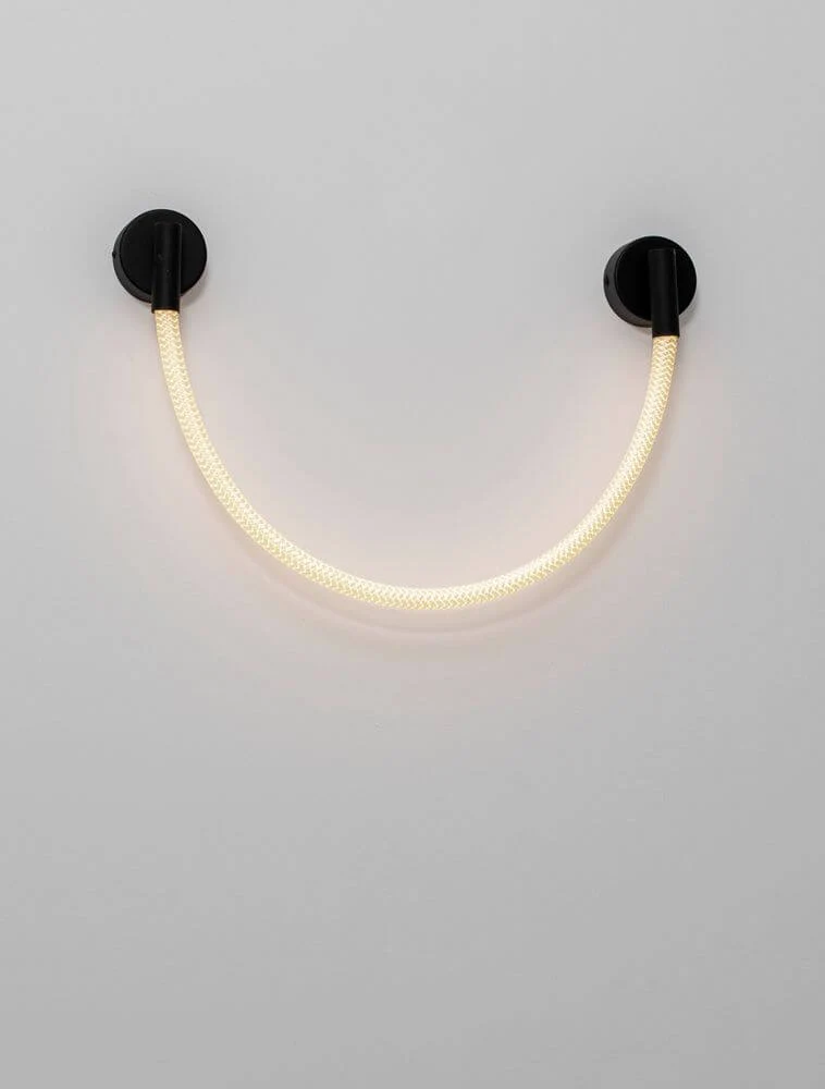 Ilane LED Wandleuchte Halbrund 3000K Schwarz