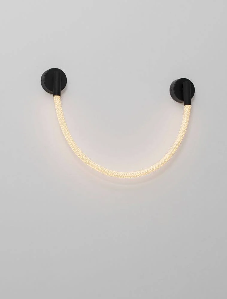 Ilane LED Wandleuchte Halbrund 3000K Schwarz