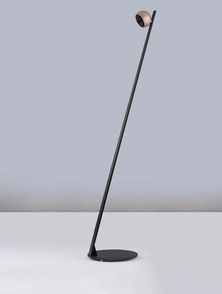 Lusa LED Stehlampe 3000K Champagner, Schwarz