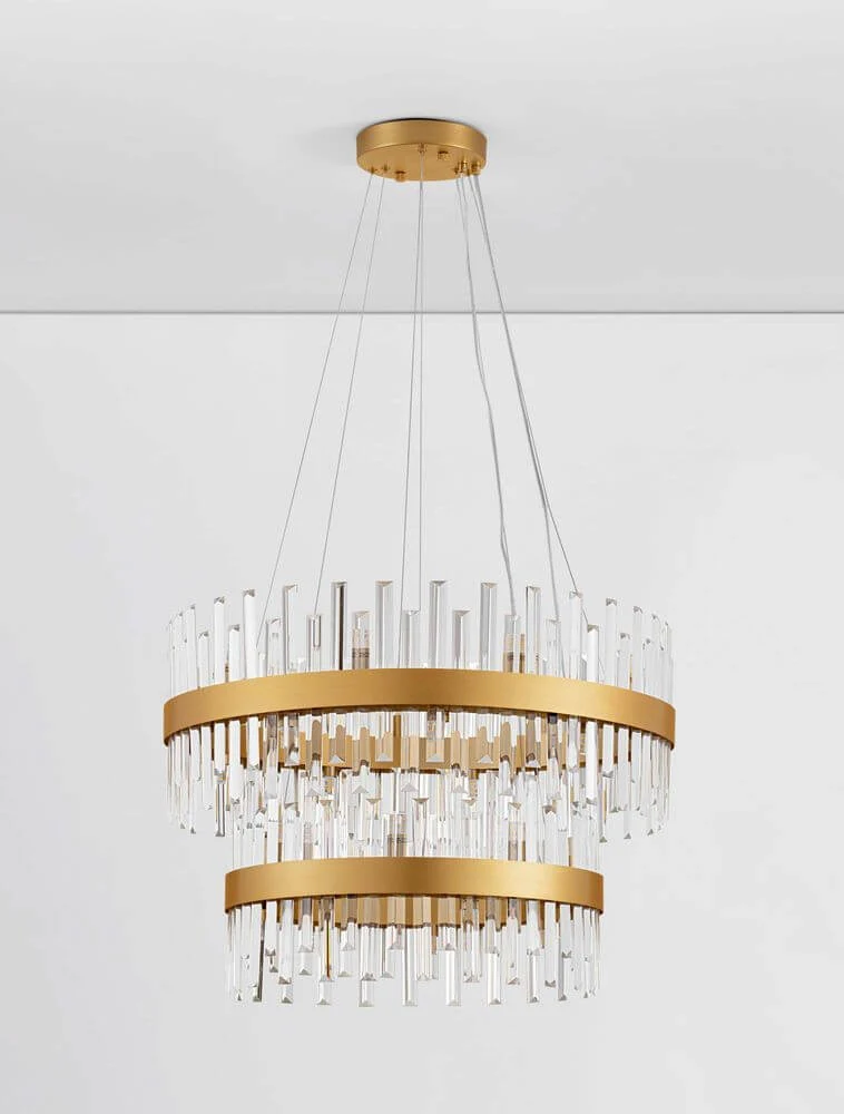 Crown Pendelleuchte 32-flammig Ø 75cm Gold