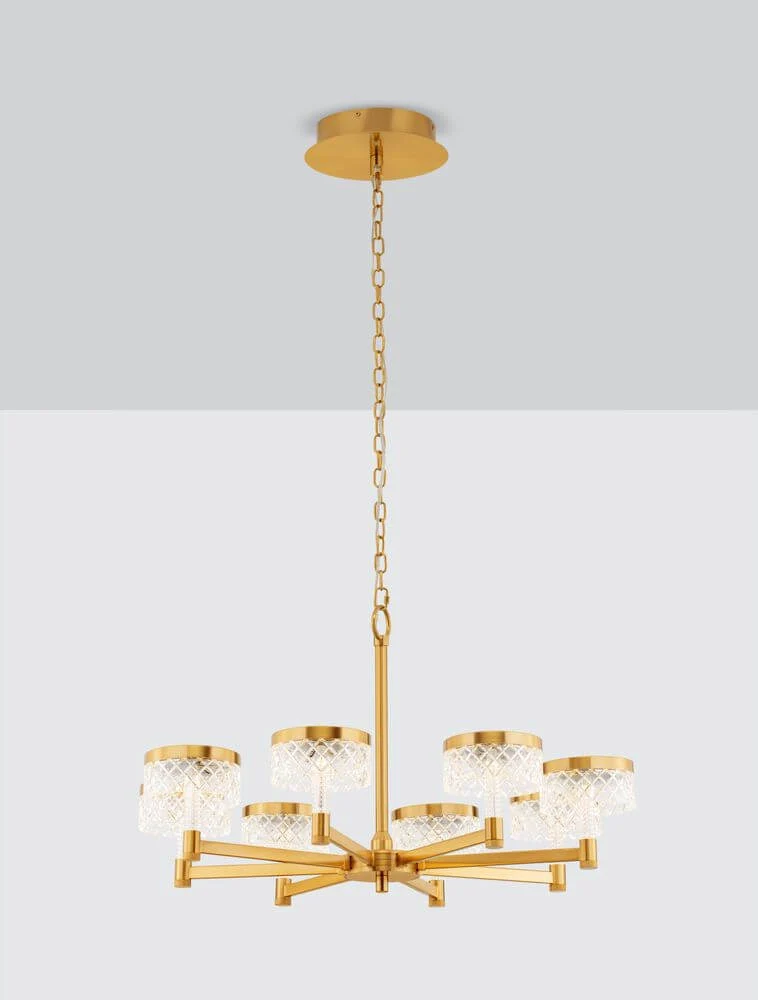 Bion LED Pendelleuchte 8-flammig Ø 80,7cm 3000K Gold
