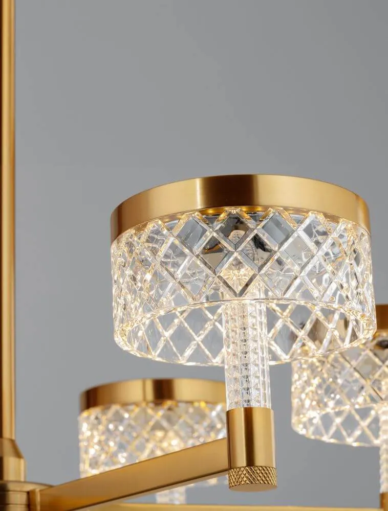 Bion LED Pendelleuchte 6-flammig Ø 70,7cm 3000K Gold