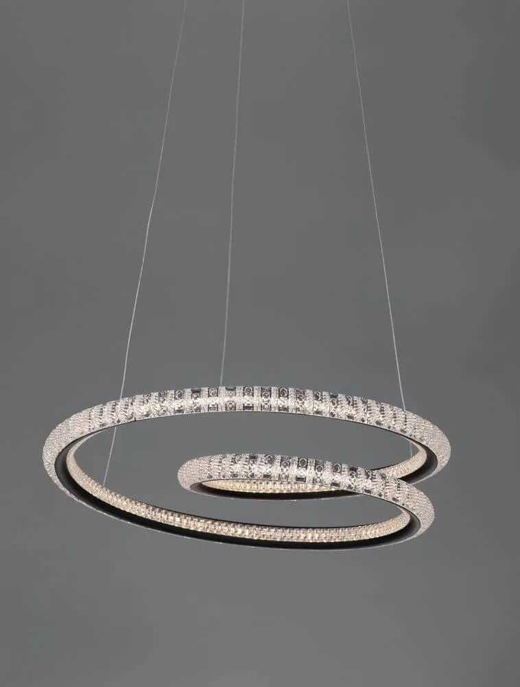Ginevra LED Pendelleuchte Ø 48cm 3000K Schwarz