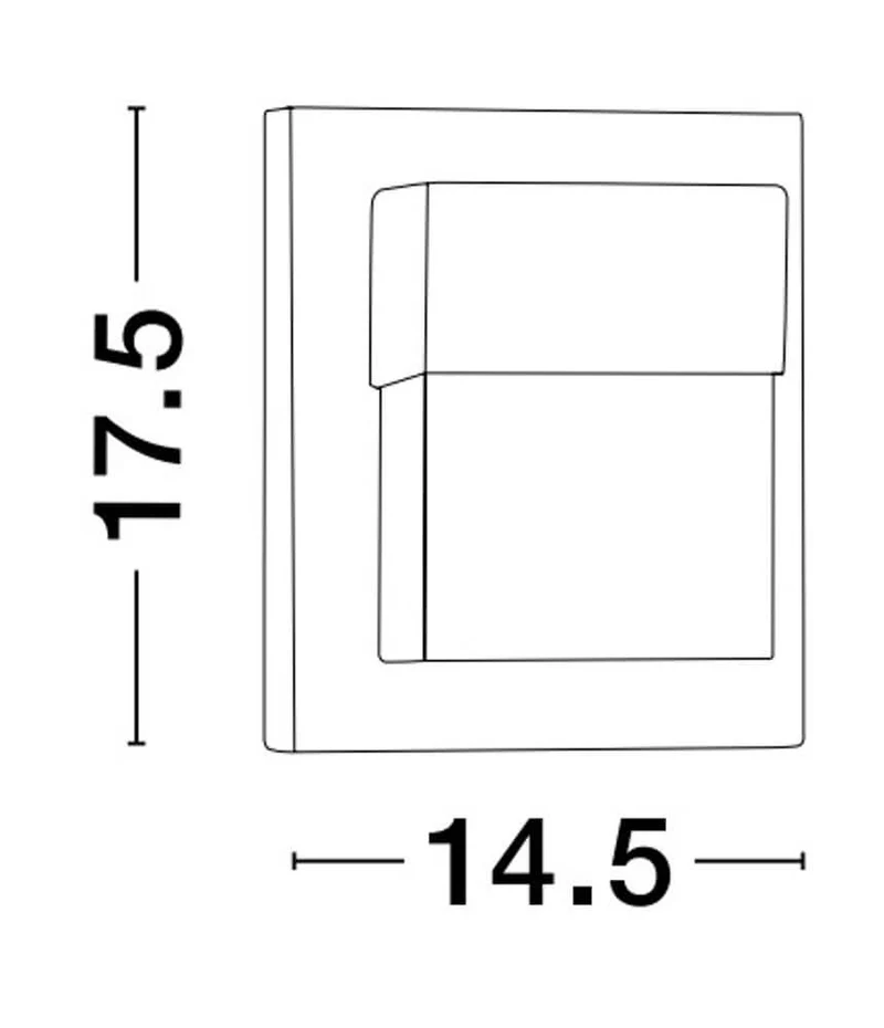 Leto LED Außenwandleuchte Quadratisch 3000K Schwarz IP65