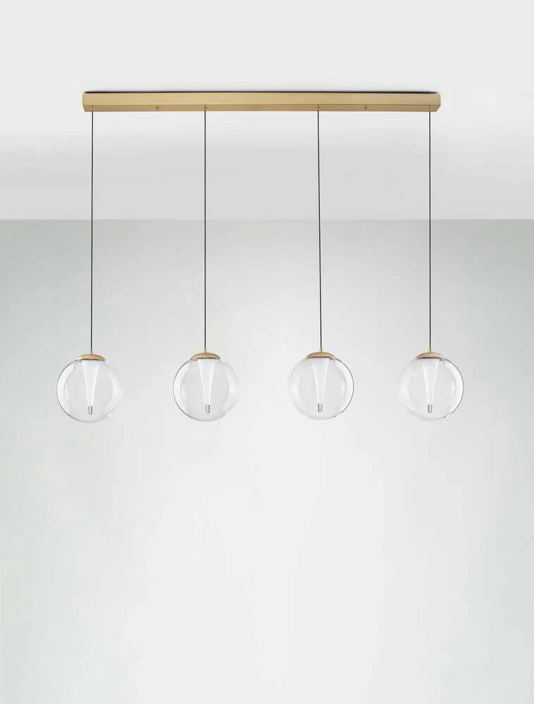 Galeo Pendelleuchte 4-flammig Balken 120cm 3000K Gold