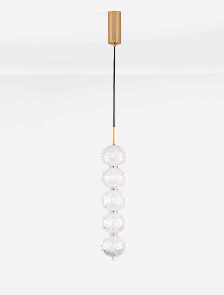 Klelia Pendelleuchte 5-flammig Ø 15cm 3000K Gold