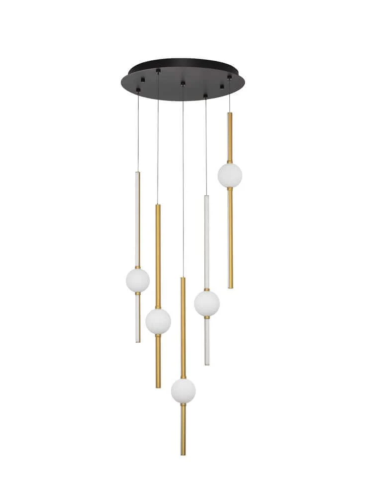 Acrobat LED Pendelleuchte 7-flammig 3000K Schwarz