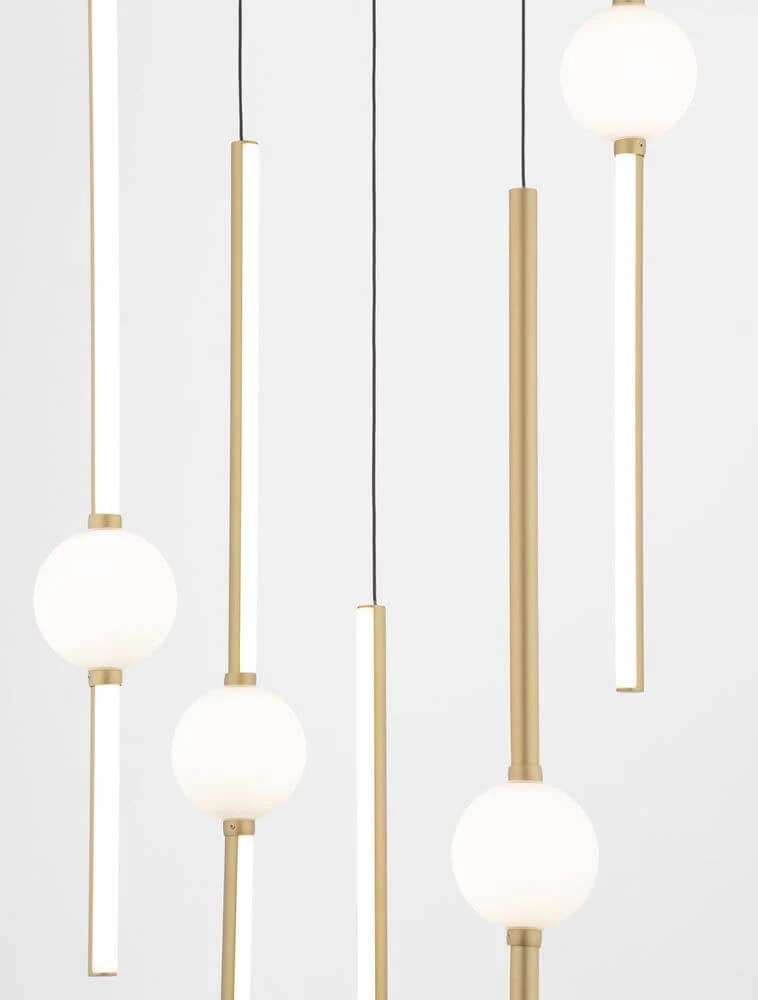 Acrobat LED Pendelleuchte 7-flammig 3000K Schwarz
