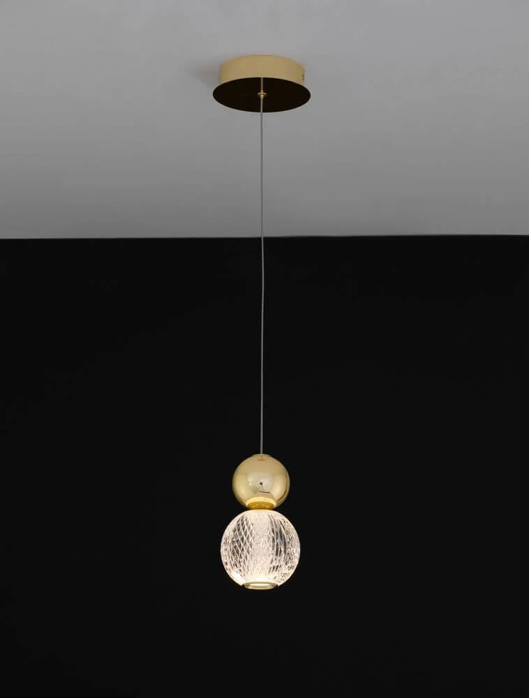 Brille LED Pendelleuchte Ø 11cm 3200K Gold