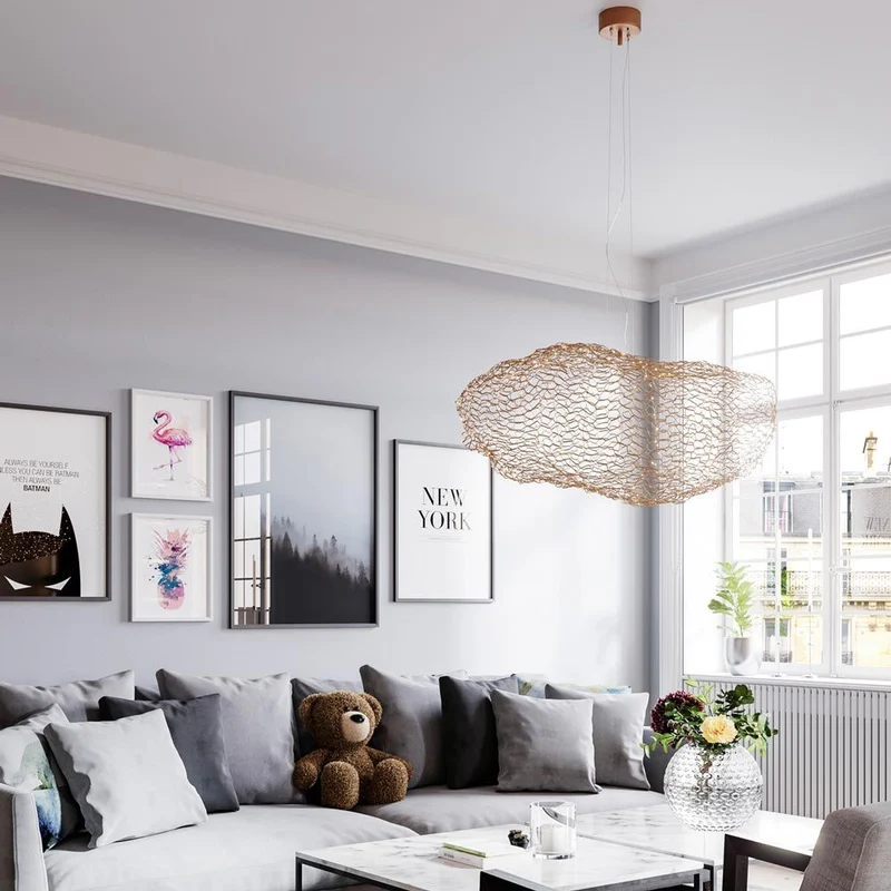 LED-Hängelampe Hayden L 76cm Goldfarben