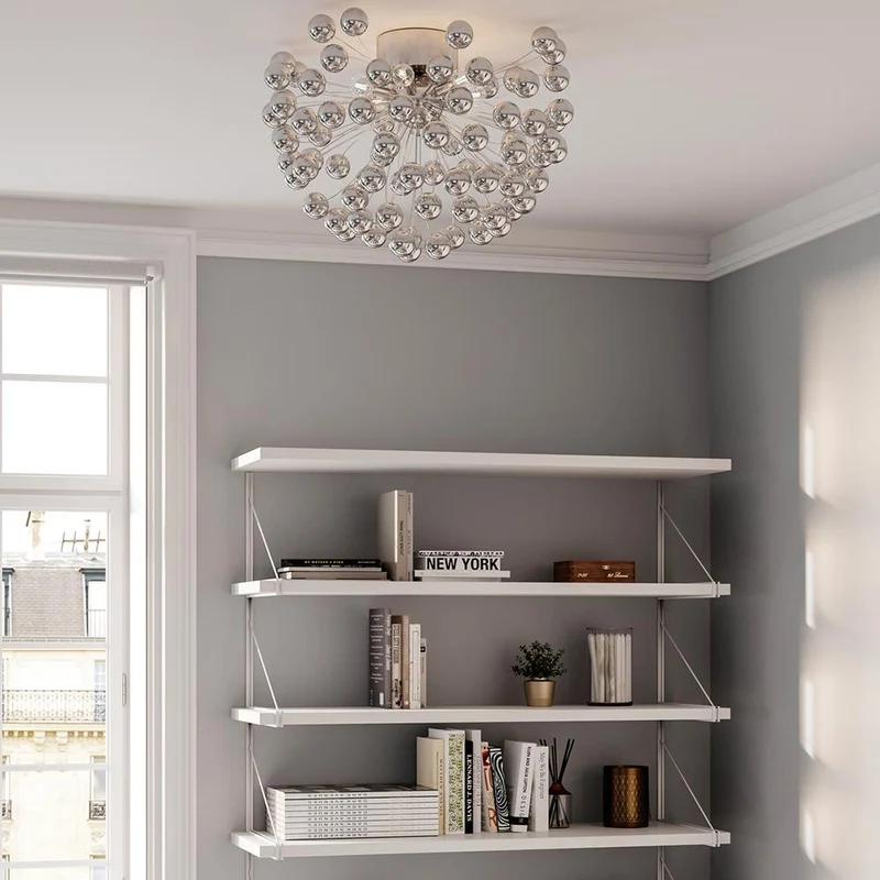 LED Deckenlampe Carroll Ø 58cm Chrom