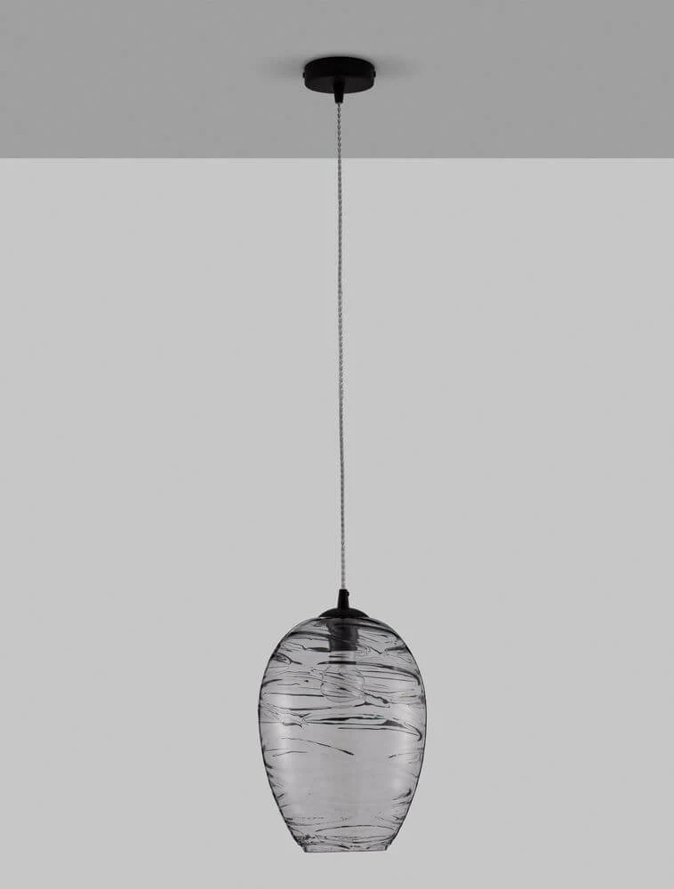 Evleen Pendelleuchte Ø 23cm Schwarz, Grau