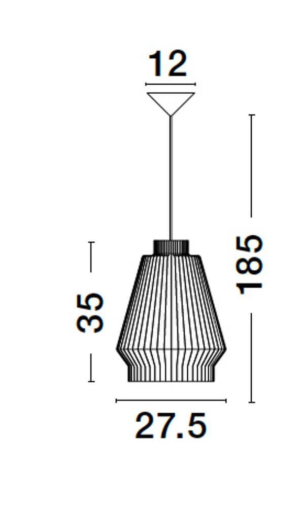 Bredo Pendelleuchte Ø 27,5cm Schwarz