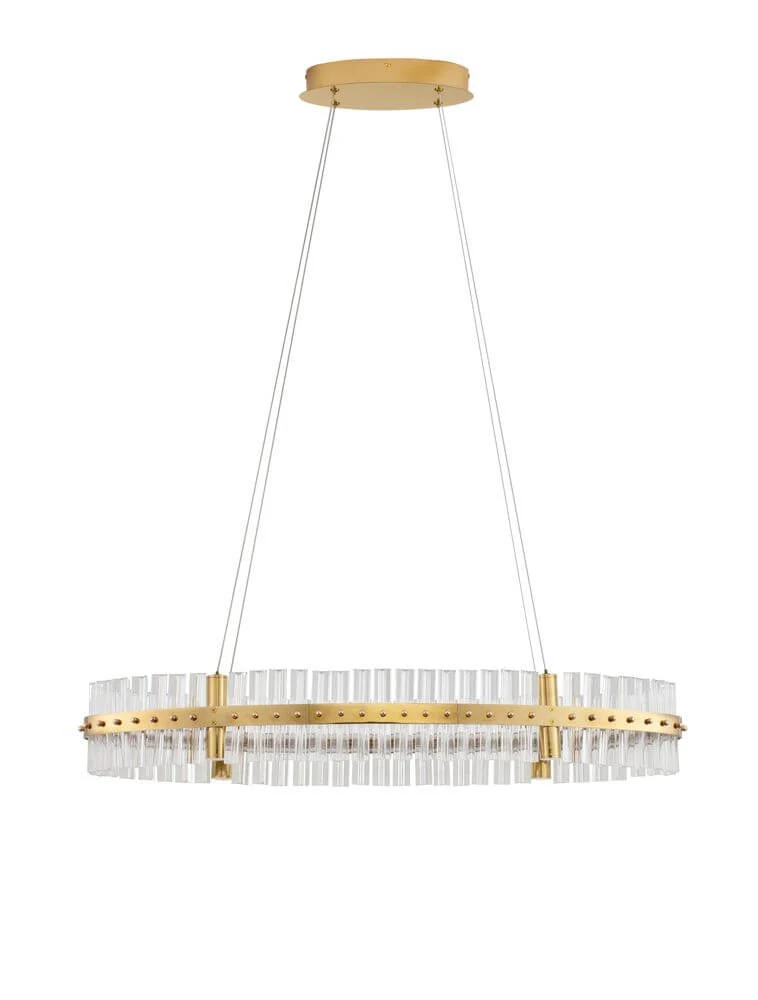Kezo LED Pendelleuchte Oval Ø 90cm 3000K Gold