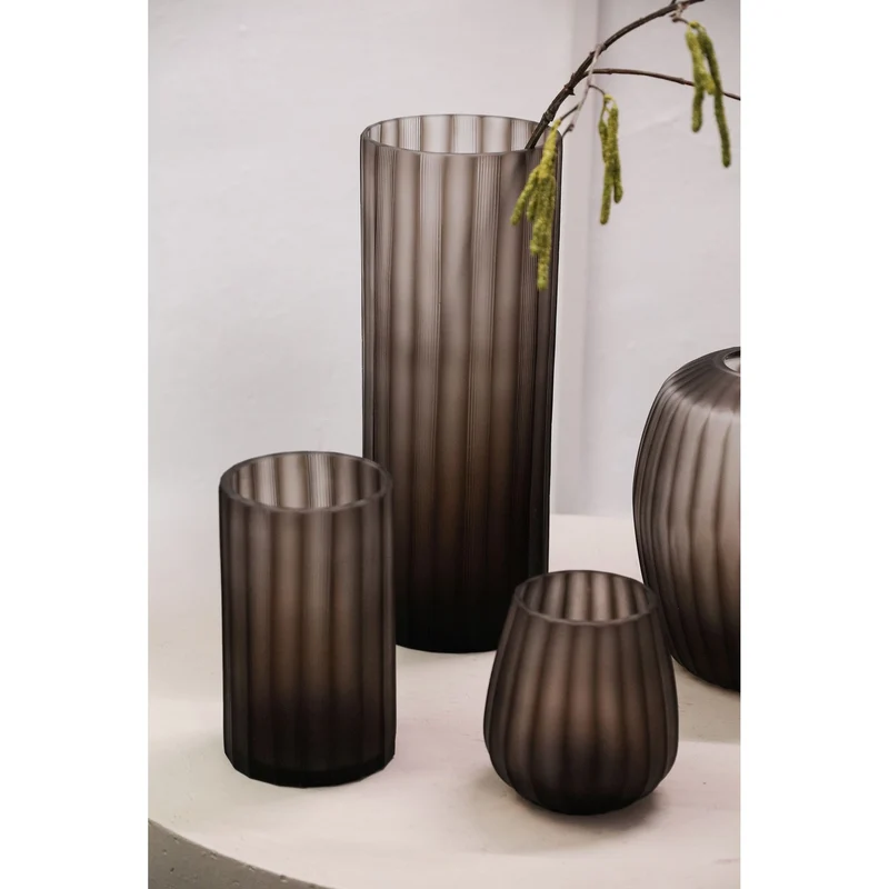 Windlicht – Massives Glas, Glatte Oberfläche, Hellbraune Farbe – Kriste | PTMD