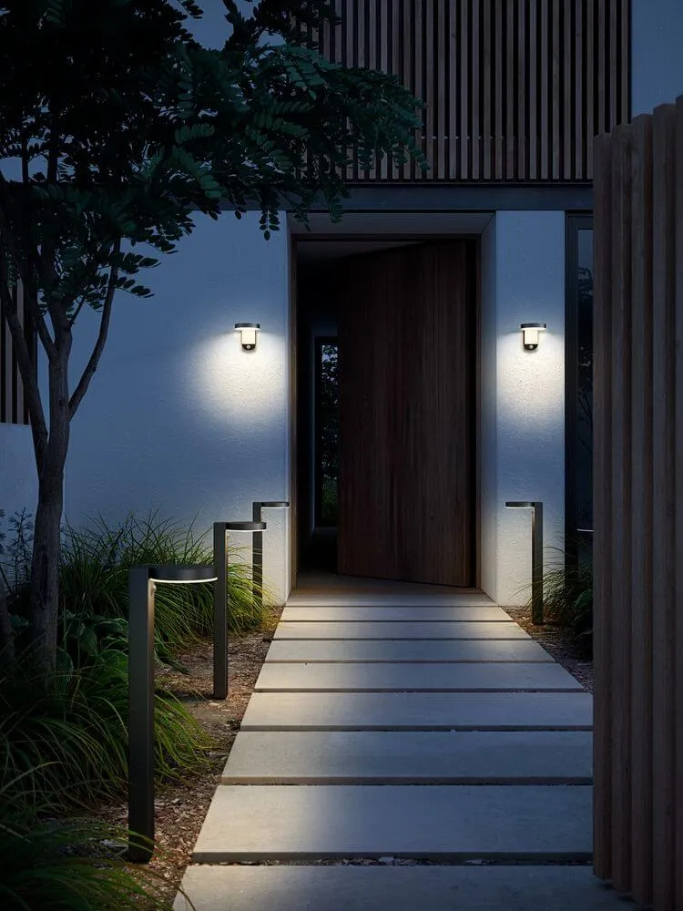 LED Außenwandlampe Rica Round Solar IP44