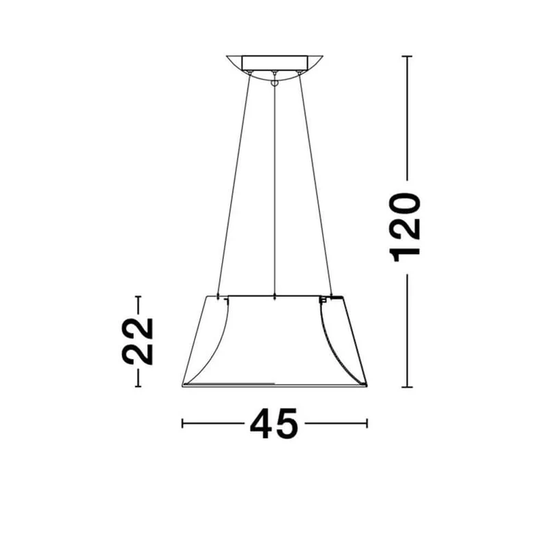 Nova Luce Volcano LED Hängelampe Ø 45cm