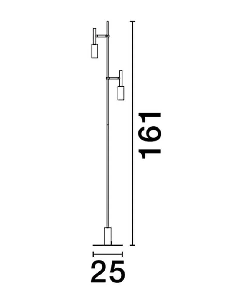 Joy LED Stehlampe Schwarz 161cm