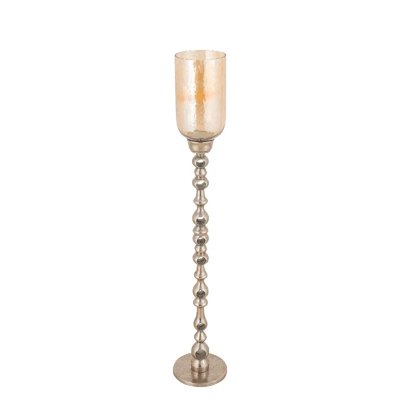 Bodenwindlicht – Gegossenes Aluminium, Rundes Design, Champagner Oberfläche, L – Tracy | PTMD