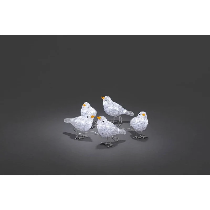 LED Acryl Vögel 5er-Set 40 Kaltweiß 24V