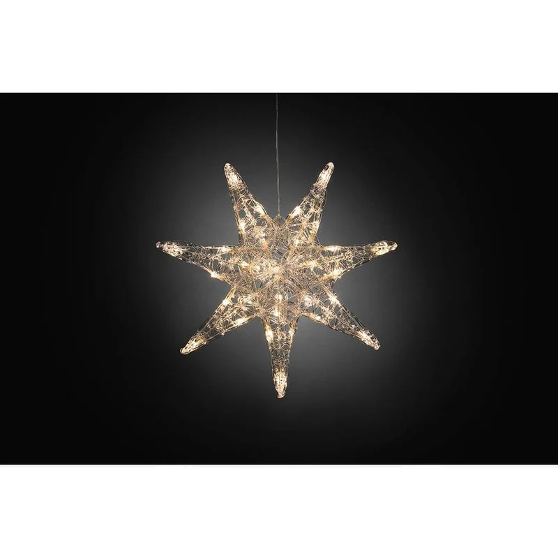 LED Acryl Stern groß 32 Warmweiße Dioden