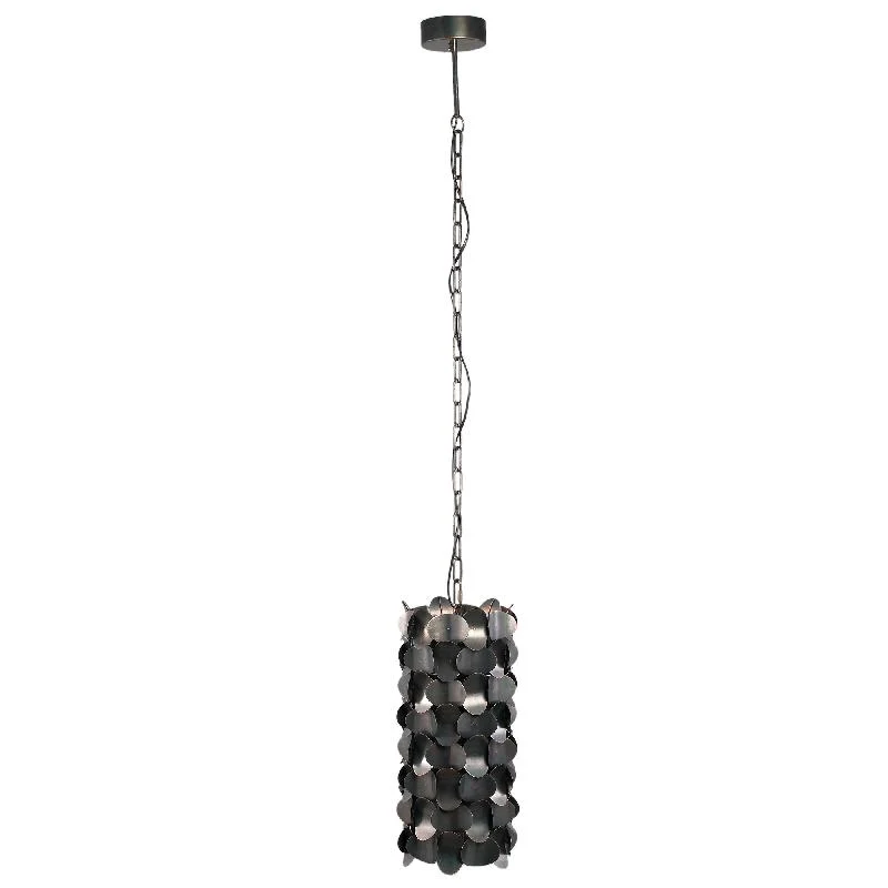 Pendelleuchte – Kreisdesign, Schlanke Form, Eisenmaterial, Schwarz, S – Jaye | PTMD