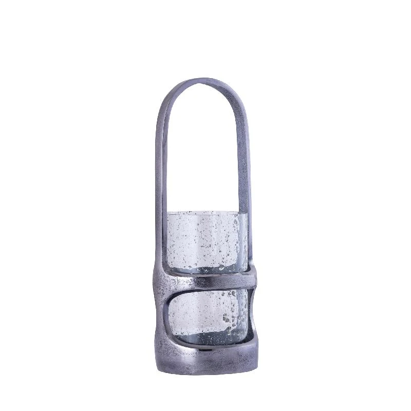 Laterne – Gegossenes Aluminium Design, Hohe Form, Schwarzer Farbton, S – Rahana | PTMD